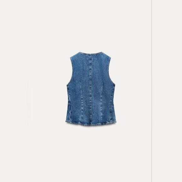 NWT ZARA Z1975 DENIM VEST - Picture 5 of 7